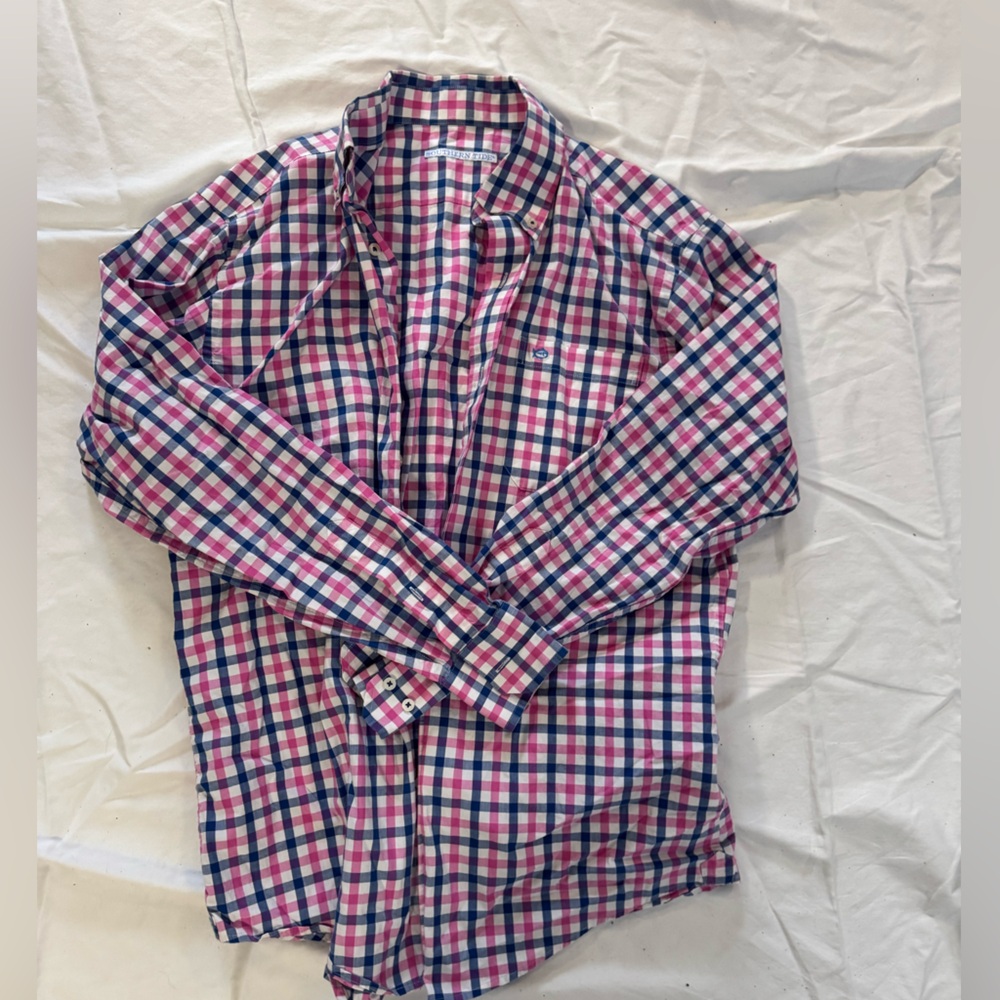 Southern Tide Kids Plaid Shorts - Pink and Blue